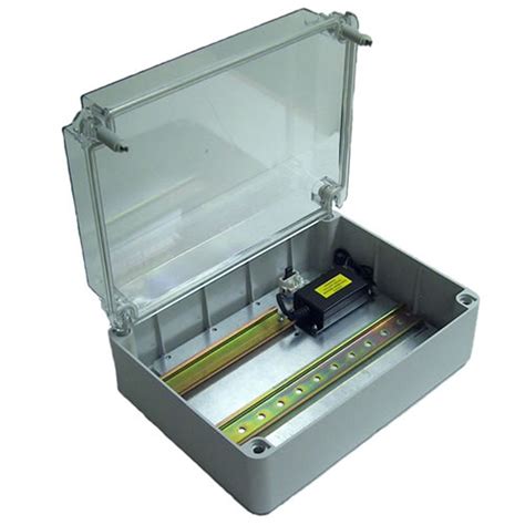 din rail mounted metal enclosure|din rail enclosure with terminals.